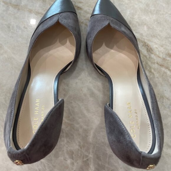 Cole Haan Josette Pump in Stormcloud Suede, Size 6.5 - Picture 2 of 7